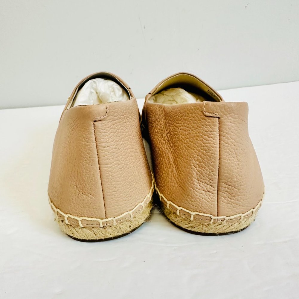 NWOT MICHAEL KORS KENDRICK LEATHER TAN BLACK COLORBLOCK ESPADRILLES SHOES SZ 10 - Picture 4 of 9